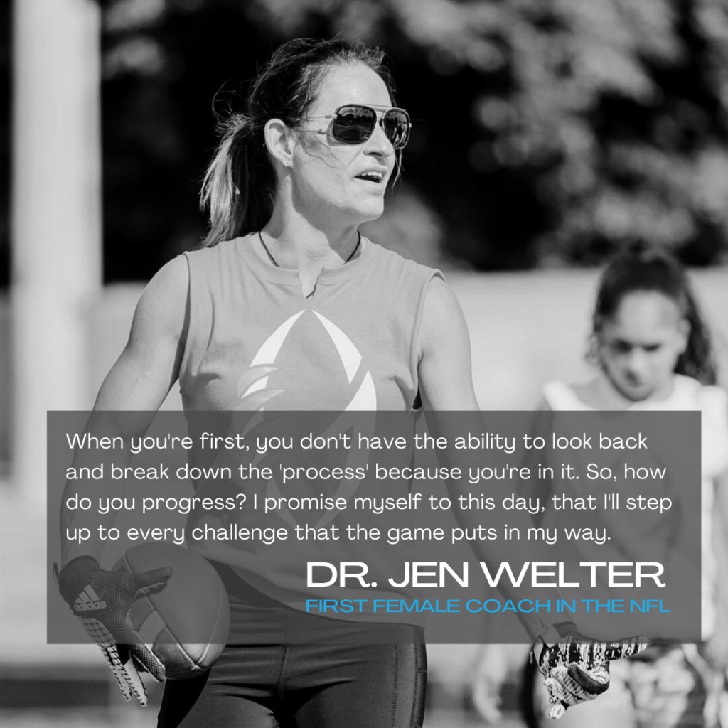 PODCAST Talent Without Limits: Exploring sports and business with  Pioneering NFL coach, and Athlete, Dr. Jen Welter - Mitchel Lake Group